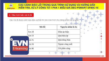 Phần 4: Các cảnh báo lỗi và cách xử lý đối với công tơ điện tử 1 pha 1 biểu giá Psmart SF80C-10