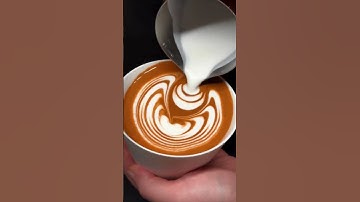 34.1-Second Latte Art Tutorial: Watch This Perfect Pour! #latteart #coffeeart #baristaskills