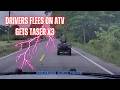 Suspect flees Police on ATV through farm fields hoping to evade ASP - Gets zapped 3 times by TASER
