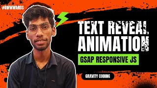 Text Reveal Animation | GSAP Responsive JS | HTML | CSS | Awwwards Website Tutorial | हिंदी में