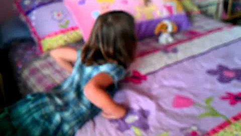 Grace reaction to her new room color!