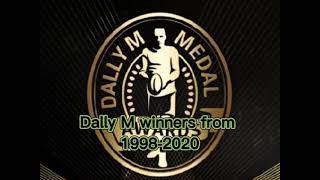 All Dally M winners from the years 1998-2020