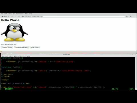 JavaScript Tutorial Part#5 Changing Images on Mouse Over - For Linux Users