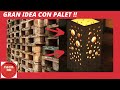 ✅ IDEAS con PALETS /🚀 VELADOR de MADERA RUSTICO/ LAMPARA VELADOR / LIGHT WOOD/FACIL-RH easy-diy