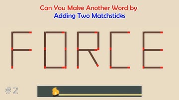 Can you make another word from the existing one? | Matchstick Word Puzzles #   | Brain Teaser