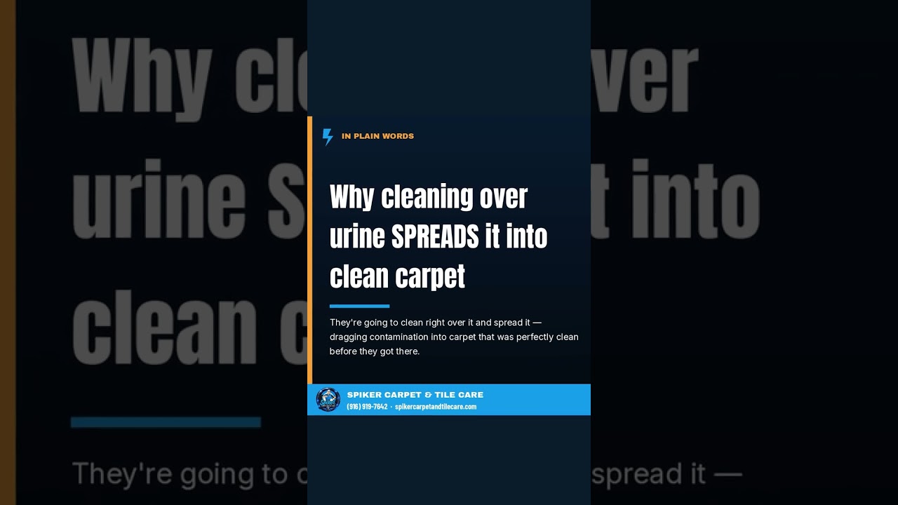 Why cleaning over urine SPREADS it into clean carpet - Galt #Shorts