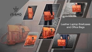 Vintage Leather Briefcase Bags, Laptop Shoulder Messenger Bags screenshot 5