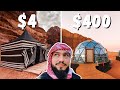 $4 VS $400 Camp In Wadi Rum, Jordan 🇯🇴4 دولارات و 400 دولار مخيم في وادي رم ، الأردن