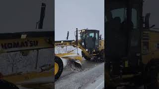 Komatsu Greyder Kar Küreme Çalışması Karamürsel 2025