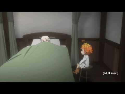This book says idiots don’t get sick , episode 11 the promised neverland dub