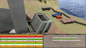 Bridge Abutment and Deck Construction Simulation