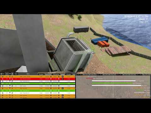 Bridge Abutment And Deck Construction Simulation