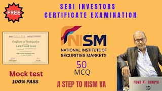 SEBI Investor Awareness Test –Mock Questions- sebi exam kaise clear kare    #NISM exam preparation