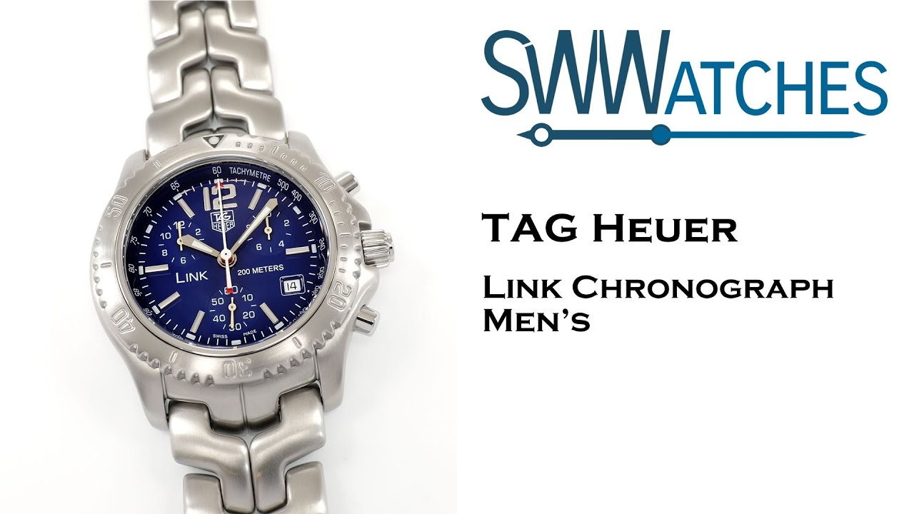 TAG Heuer Link Chronograph CT1110-0 Blue Dial 41mm Bourne Identity