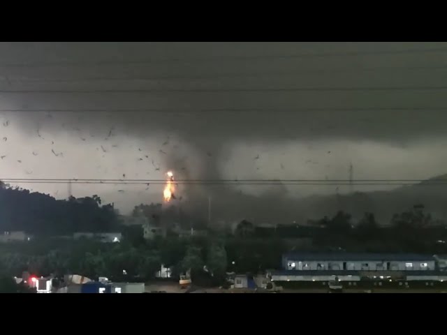 In China now! Super tornado destroys city, rare mega hail and extreme weather hit Guangdong