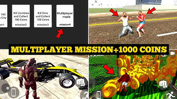 New Multiplayer Mission in Indian Bike Driving 3D 🤯🔥| New 1000 Coins Mission+F1 Car | Harsh in Game