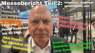 Sax, Kostal, Fenecon, Hensel, Easee - Messebericht Intersolar Teil 2