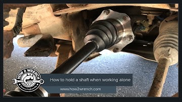 Chevy GMC Truck: CV Axle Replacement Tip how to prevent shaft from turning while torquing the bolts