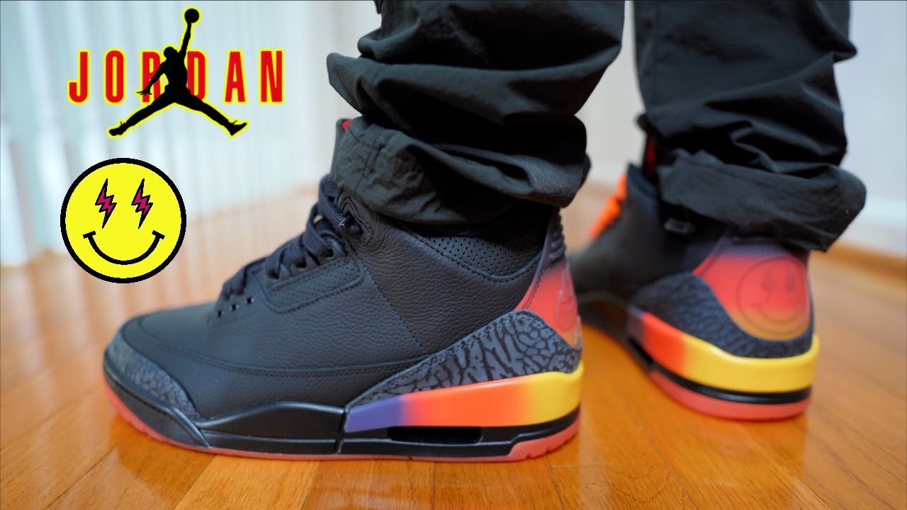 SUPER LIMITED !!! JORDAN 3 X J BALVIN RIO BLACK REVIEW & ON