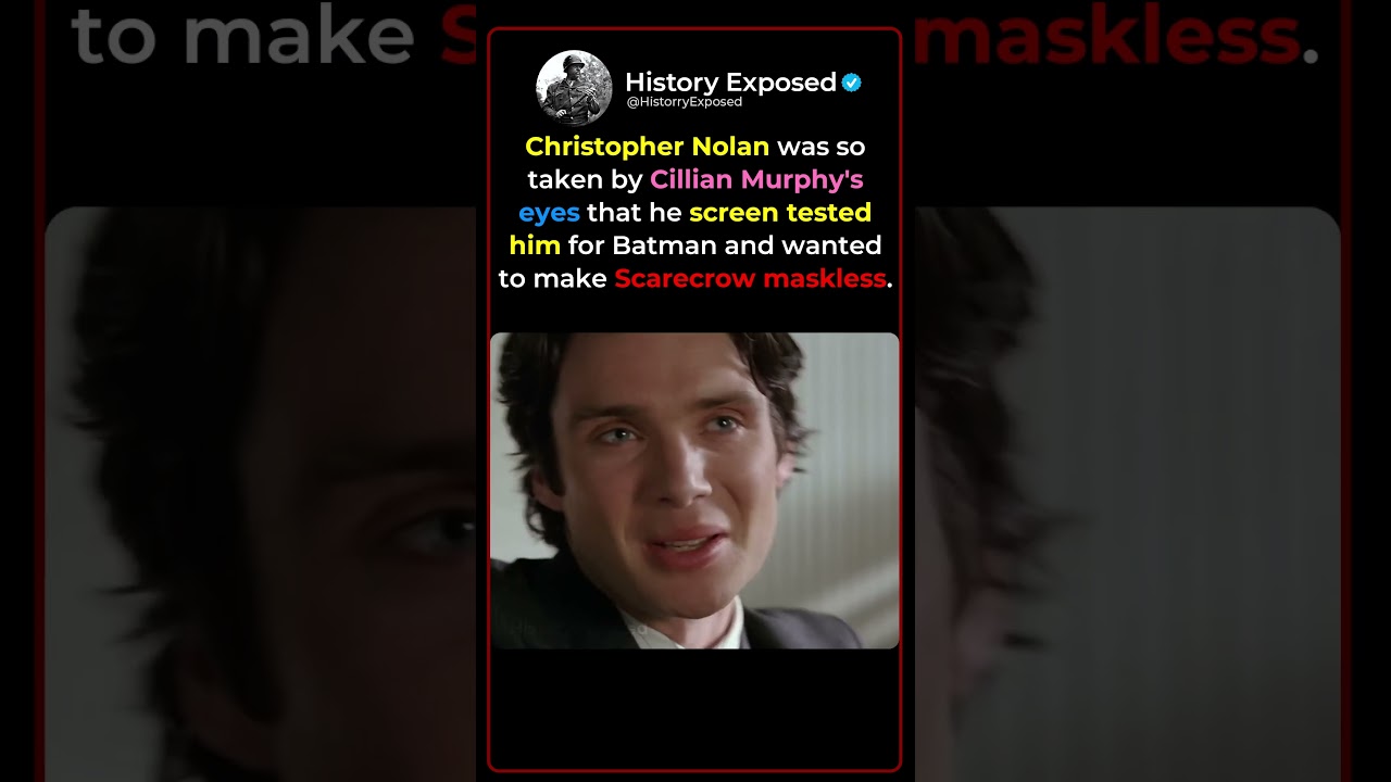 How Cillian Murphy Went From Batman to Scarecrow 🦇👁️