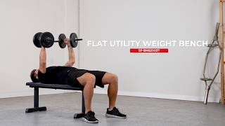 Flat Utility Weight Bench | Sunny Health & Fitness