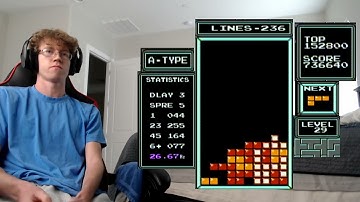 NES Tetris: 244 Lines with Rolling (Former PB)
