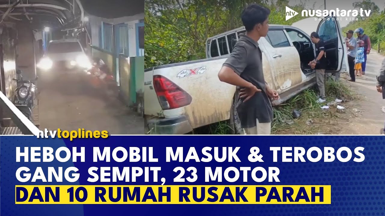 Detik-detik Mencekam Mobil di Samarinda Nekat Terobos Gang Sempit, Pelaku Kabur dari Lokasi | NTV