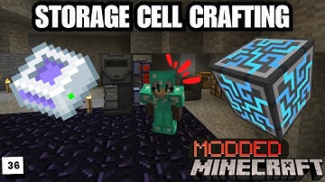 Crafting your first STORAGE CELL (AE2) - StoneBlock 36