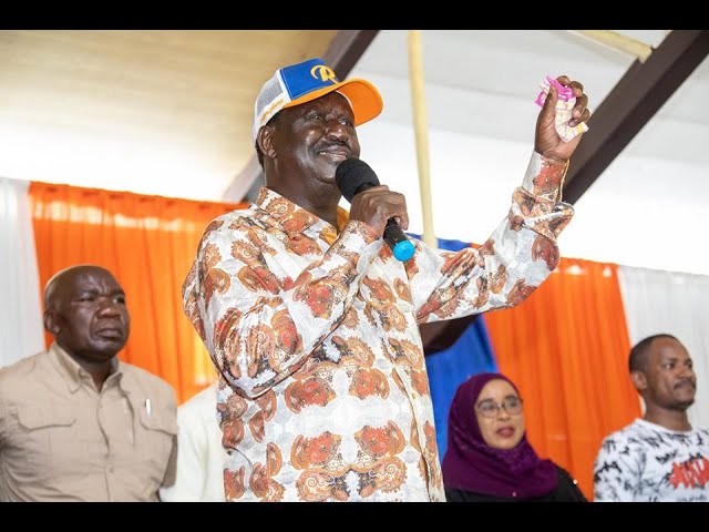 ''MUSALIA NDIO DP WA RUTO GACHAGUA KAZI IMESHA''FUNNY RAILA MOCKS DP GACHAGUA TODAY IN KIAMBU!! class=