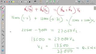 Applied Maths 1B - Example on Impulse and Momentum
