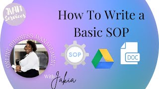 Mini Training Series: How to write a Basic SOP