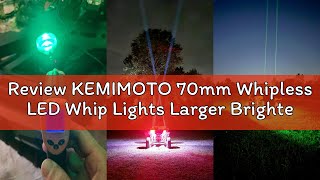 Review Kemimoto 70Mm Whipless Led Whip Lights Larger Brighter W 1.5-2 Roll Bar Mounts, Alien Li