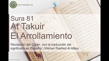 سورة 81. التكوير (ترجمة باللغة الأسبانية) | مشاري بن راشد العفاسي