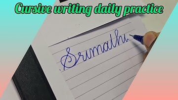 Name writing in cursive#learncursivewriting#how to write name in cursive for beginners#beginnerguide