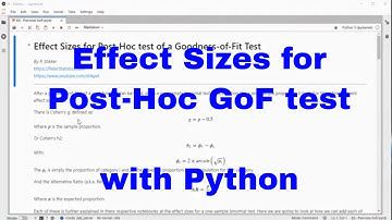 Python - Pairwise Effect Sizes GoF Test