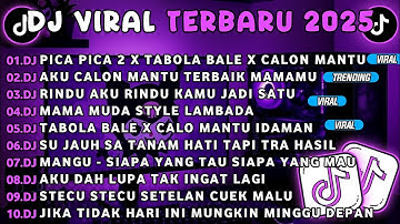 DJ TIKTOK TERBARU 2025-🎵 DJ PICA PICA 2 X TABOLA BALE X CALON MANTU🎵 DJ AKU CALON MANTU TERBAIK MAMA