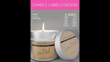 Custom Candle Labels Template Printable | Monochrome Candle Label Downloadable