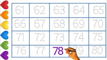 Write and Read Numbers 61 to 80|Dotted Numbers|123 Numbers #252