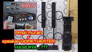 Testing a cheap amplifier   used Sharp home theater speakers, it turns out...???