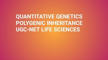 lecture 4 Quantitative Genetics --Polygenic Inheritance
