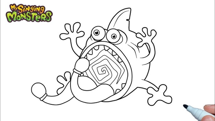 How to Draw Maw from My Singing Monsters, Step by Step, Video Game