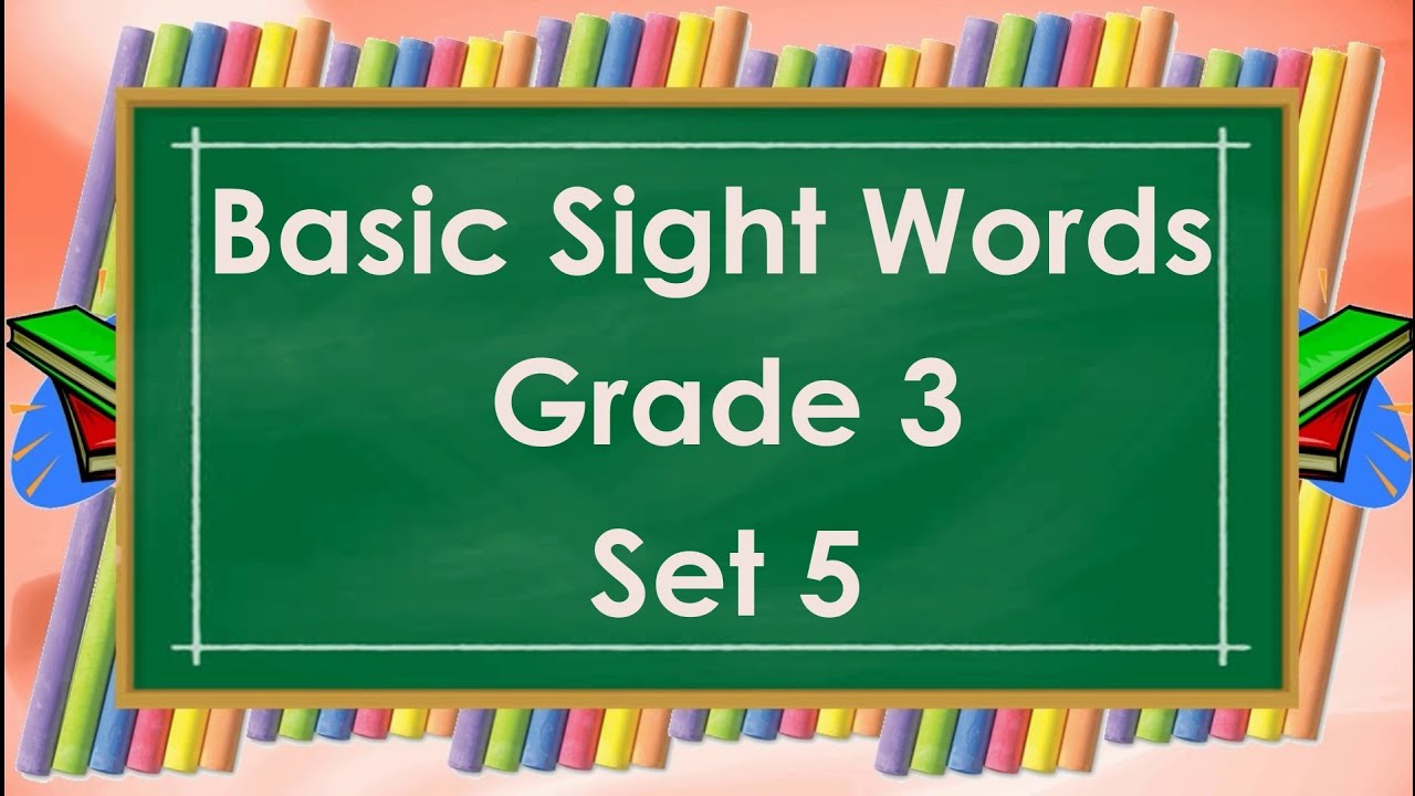 Basic Sight Words Grade 3 Set 5 YouTube
