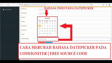 Cara merubah format bahasa pada datepicker di codeigniter | Free source code