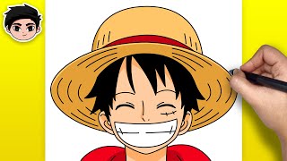 How to Draw Monkey D. Luffy from One Piece | Easy Step-by-Step