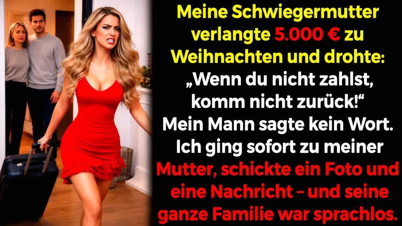 Zu Weihnachten wollte meine Schwiegermutter 5 000€🎄💶 Drohung： „Zahl, sonst Komm nicht Zurück!“