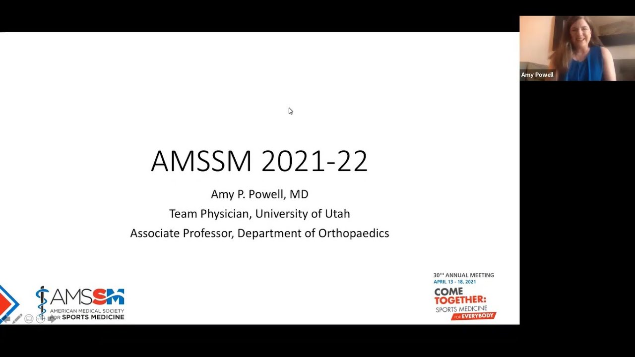 Incoming Presidential Address – Amy Powell, MD, FAMSSM