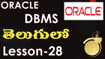 DBMS-Oracle - PL/SQL Database interaction with Examples - Telugu-Lesson-28