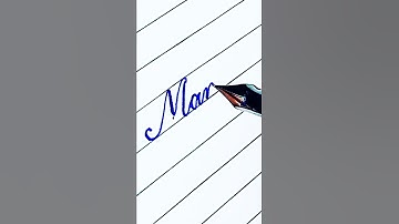 writing a name "Manya" in cursive #shorts