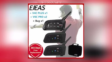 A must-have product! EJEAS V4C PLUS +V6C PROx2 Football 3 Referee Intercom Headset 1200M Soccer Fu