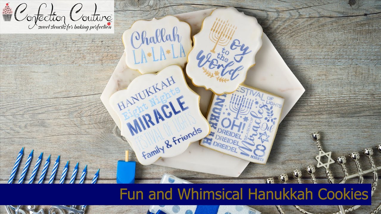 Fun and Whimsical Hanukkah Cookie Stencils | Confection Couture